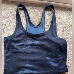 Lululemon Studio Racerback tank Blue Camo size 4
